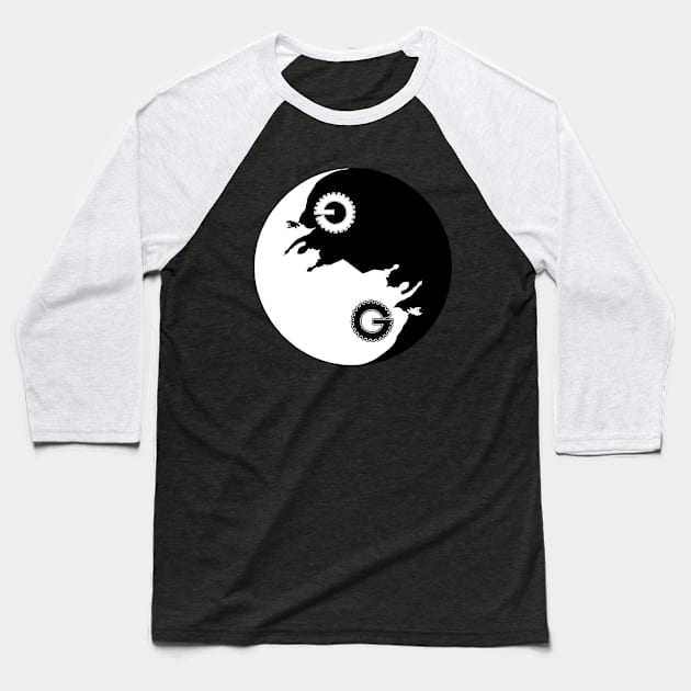 Yin and Yang 3000 Baseball T-Shirt by Fletchorz